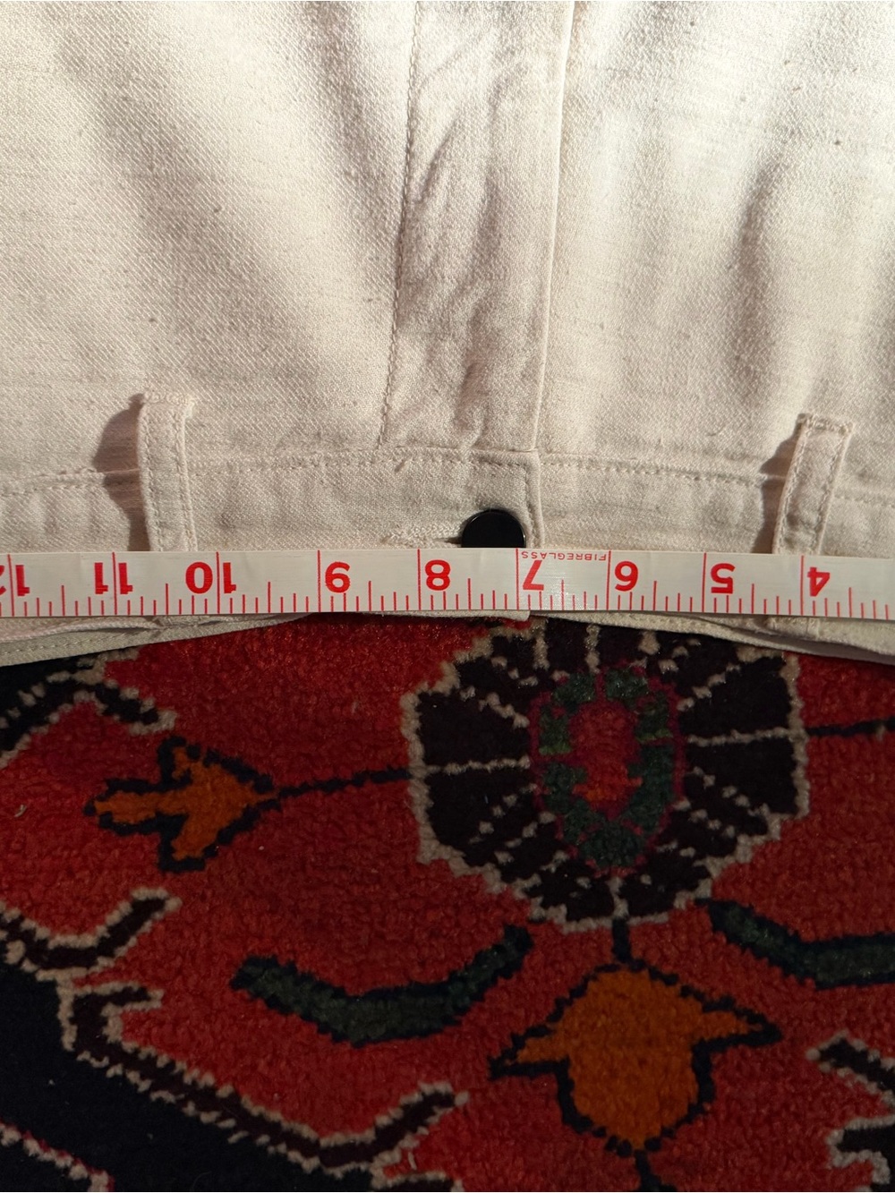OZMA Off-White High-Waist Cotton Pants - Picture 6 of 10
